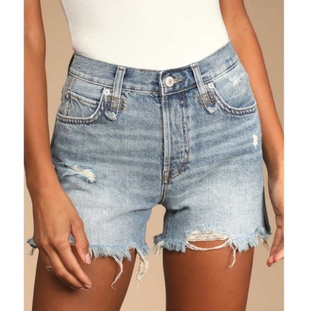 Free People Makai Button Fly Cutoff Denim Shorts